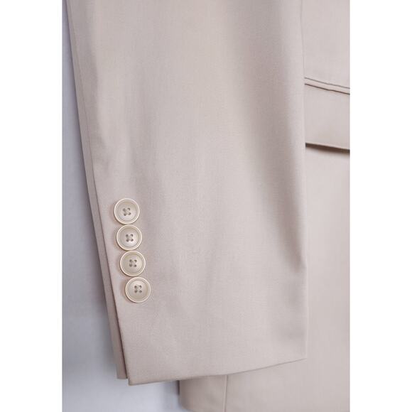 Bar III Men's Slim-Fit Stretch Cotton Suit Jacket Tan Solid 38L NWOT - Picture 5 of 7